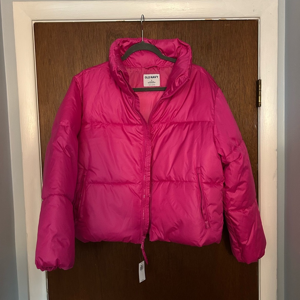 Old Navy Pink Puffer Jacket
